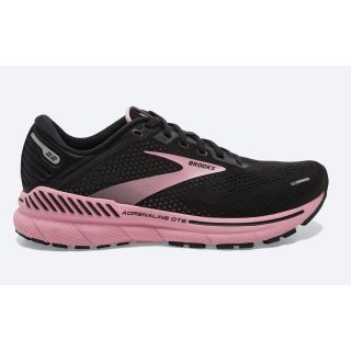 BROOKS Adrenaline GTS 22 Womens Cushion Support (Black/Dianthus/Silver)