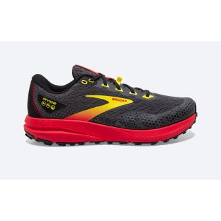 BROOKS Divide 3 Mens Trail (Black/Fiery Red/Blazing Yellow)